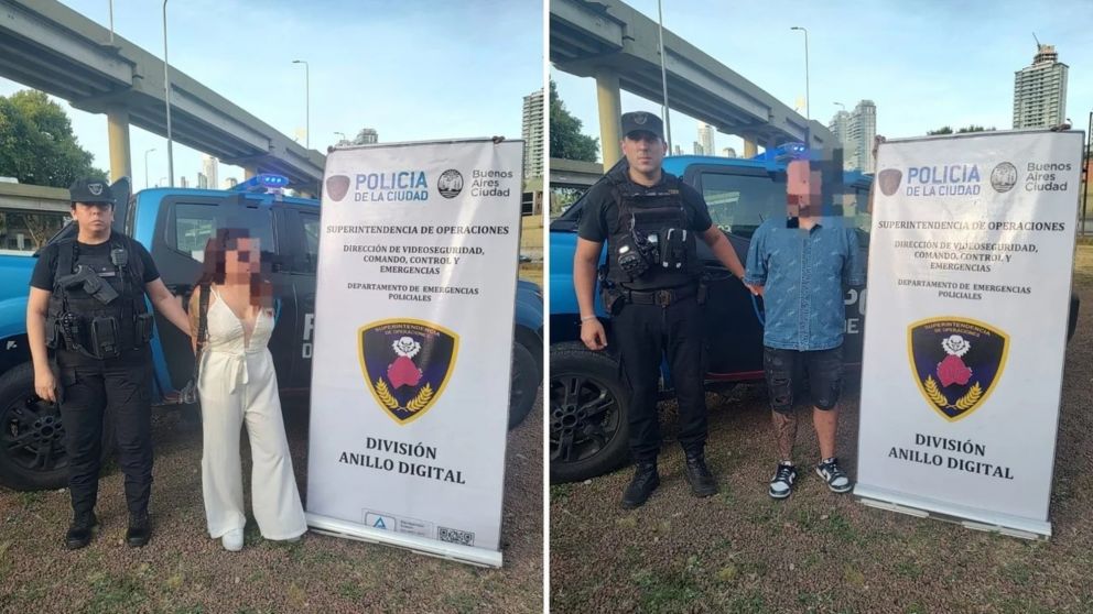 La pareja de detenidos.