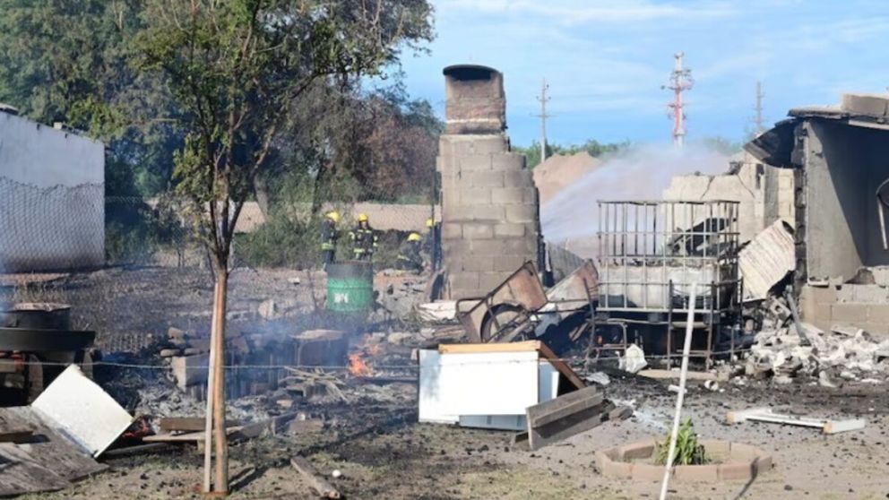 Así quedó una de las viviendas destruidas por la explosión en Córdoba (La Voz).