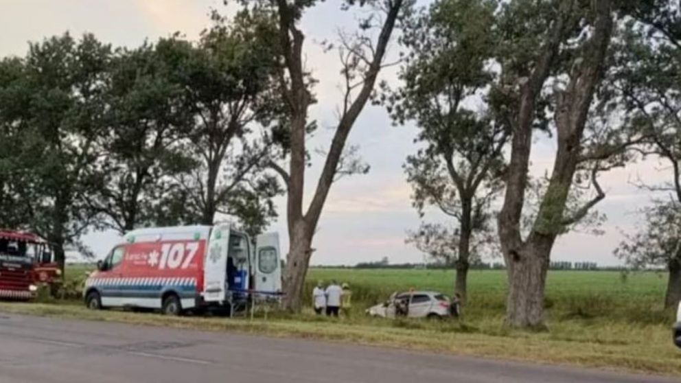 El fatal accidente ocurri� en el kil�metro 330 de la Ruta Nacional 9 (Foto El Roldanense).