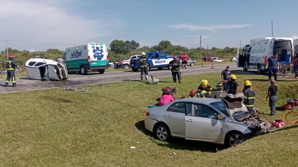 El choque ocurrió en el kilómetro 13 de la ruta C-45.