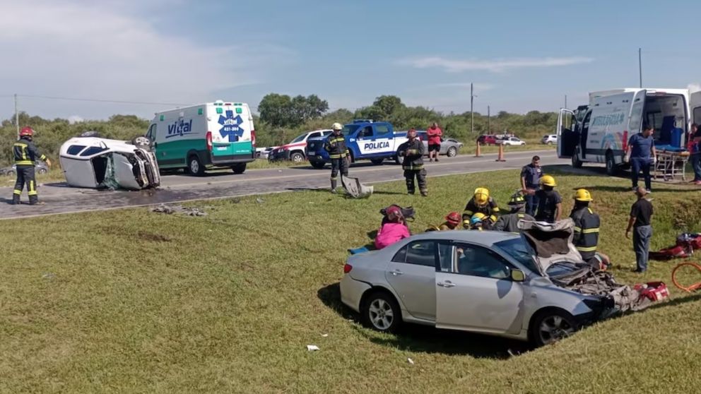 El choque ocurrió en el kilómetro 13 de la ruta C-45.