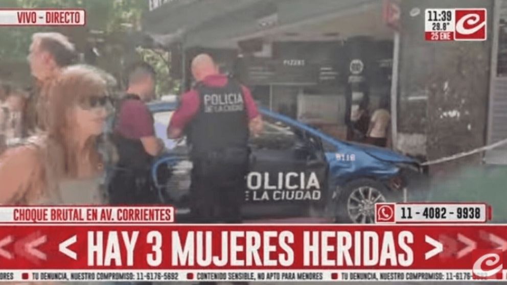 El choque ocurrió en el barrio porteño de Almagro.