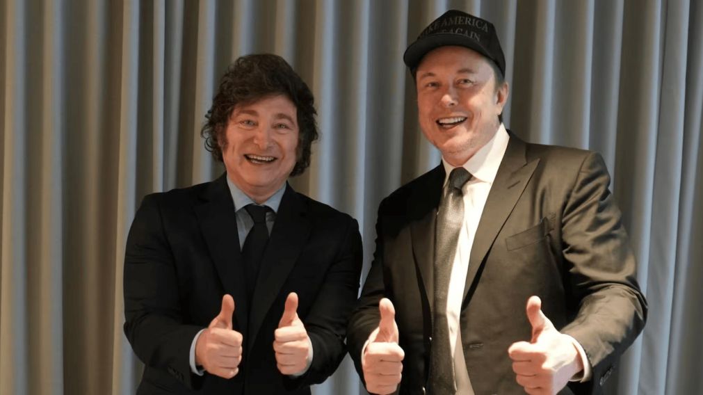 El Presidente Javier Milei salió a respaldar al magnate Elon Musk en medio de la polémica por su gesto "nazi" durante la ceremonia de asunción de Trump (Imagen Presidencia).