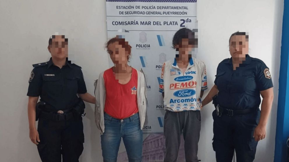 Dos de los detenidos tras rastrear un auto robo con el GPS.