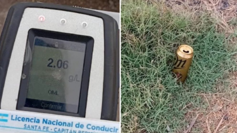 El alcoholímetro arrojó 2.06 g/l a un automovilista que abrió una lata de cerveza (NA).