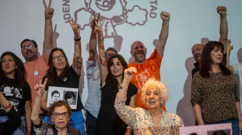 Las Abuelas de Plaza de Mayo anuncian la recuperación del nieto número 138 en la Casa por la Identidad del Espacio Memoria y Derechos Humanos, ex ESMA. (FOTO NA)