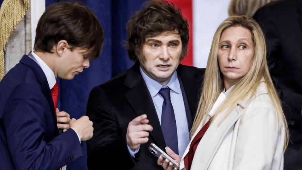 Javier Milei y Karina Milei en el Capitolio para la ceremonia en la que asumió Donald Trump. (Foto: Reuters)