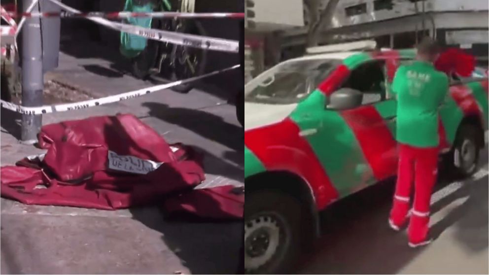 El cuerpo del repartidor fue hallado cerca del Sanatorio Güemes. Las autoridades investigan las causas del trágico suceso (Captura A24).