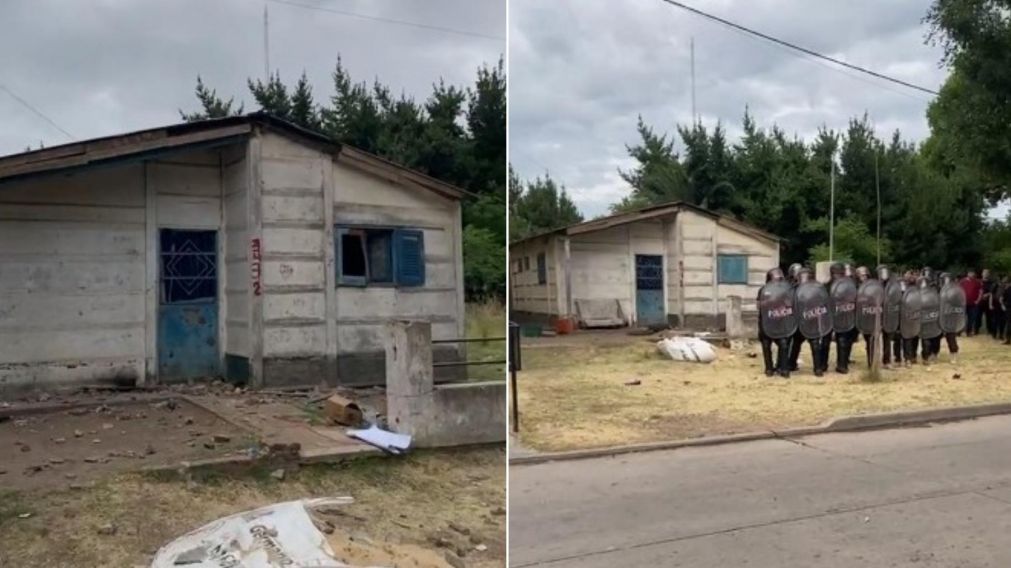 La casa donde vive la nena de 13 a�os que dio a luz a un beb�.