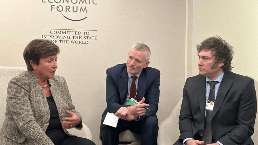 Javier Milei se reunirá este domingo con Kristalina Georgieva (Archivo).