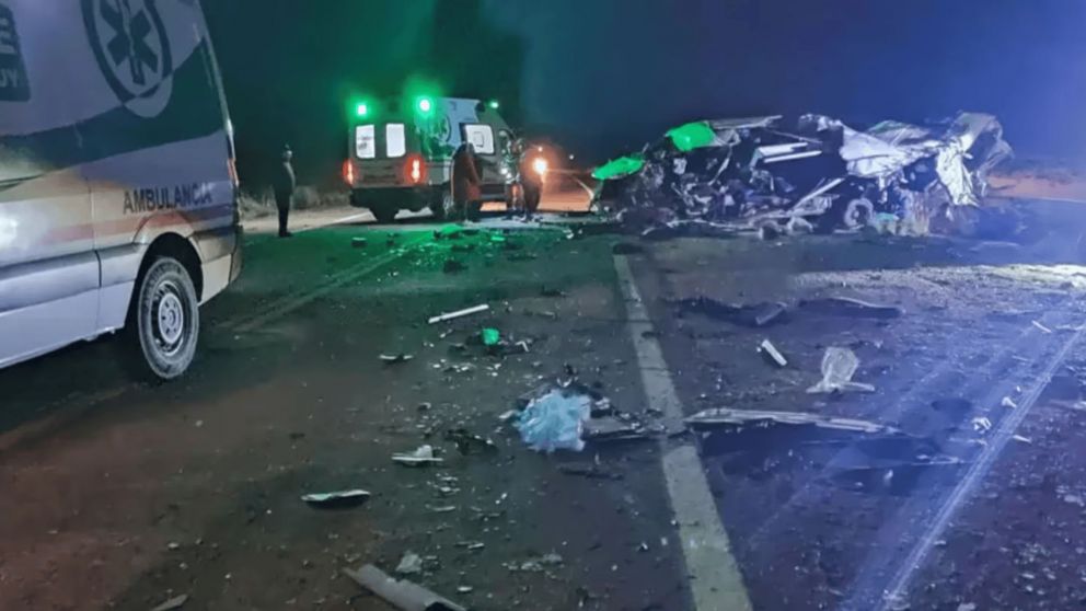 El lugar del accidente fatal en el que fallecieron seis personas.