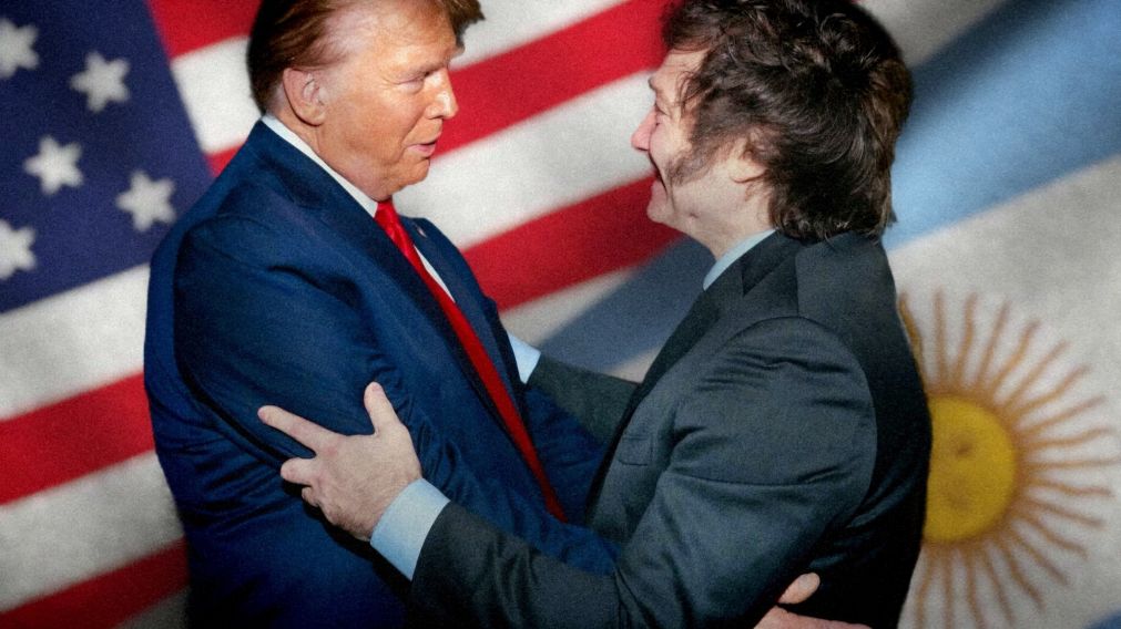 La imagen que comparti� Javier Milei para saludar a Donald Trump por su triunfo.
