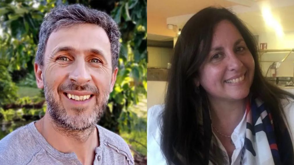 Los docentes Lucas Vogel y Karina Sarro (Gentileza Fundaci�n Varkey).