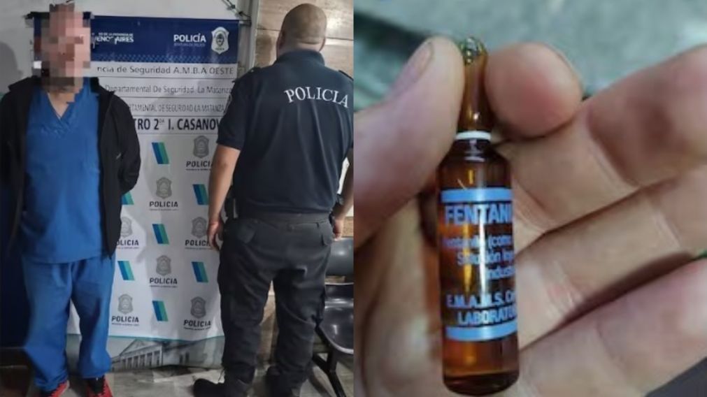 Enfermero detenido por robar fentanilo del hospital.