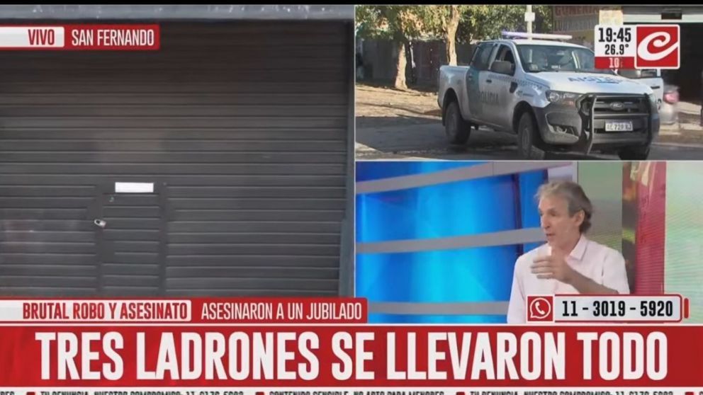 Brutal robo y muerte de un comerciante en San Fernando.