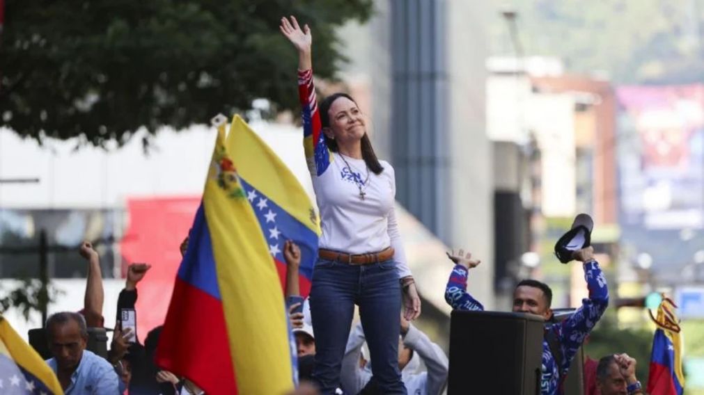La líder opositora María Corina Machado envió un mensaje después de su detención (Imagen EFE).