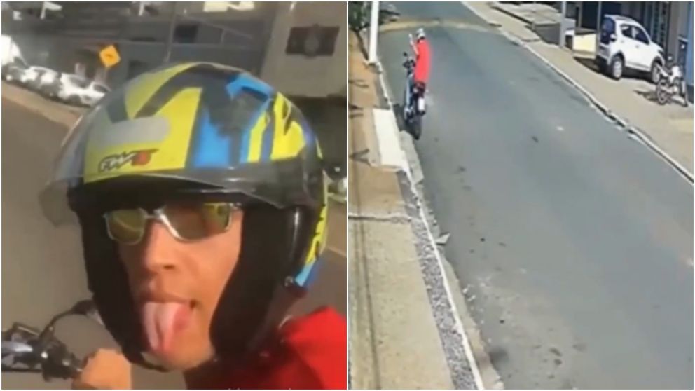 La tragedia fue captada por el protagonista y una cámara de seguridad.
