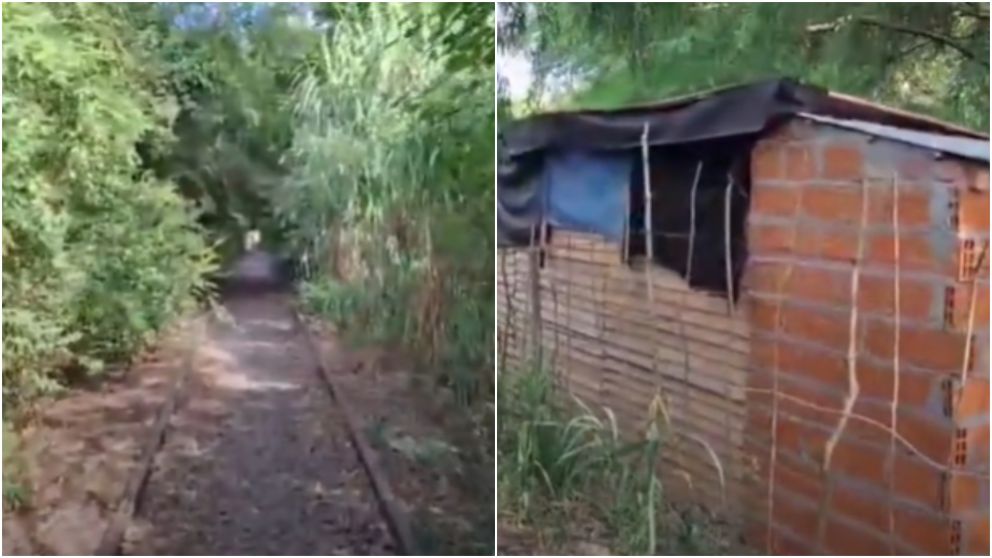 El delincuente abatido vivía en una precaria casilla entre la maleza.