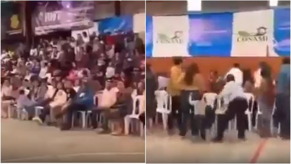 El episodio quedó registrado en un impactante video.