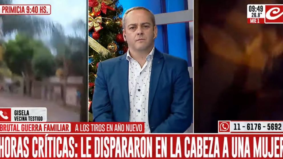 Brutal guerra familiar: una mujer fue baleada.