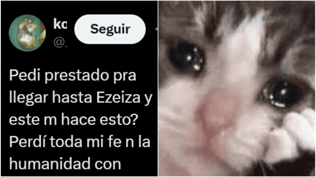 Fue hasta Ezeiza por un trabajo y se llevó la peor de las noticias (X/JuanjoseRa3611).