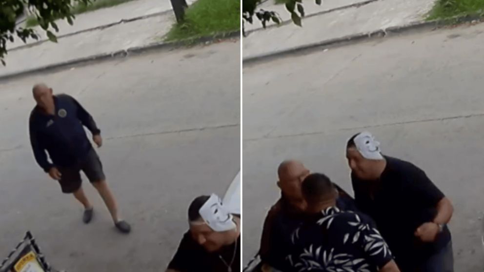 El momento de la pelea que terminó en el disparo del policía jubilado sobre el colectivero.