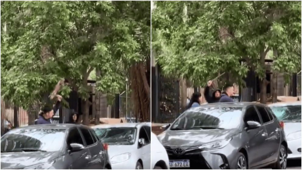 Un testigo filmó toda la escena con su celular.