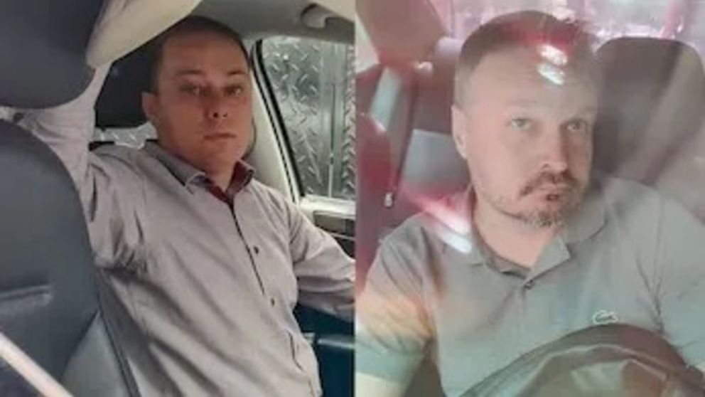 Los dos conductores rusos que se negaron a hacer el test de alcoholemia.