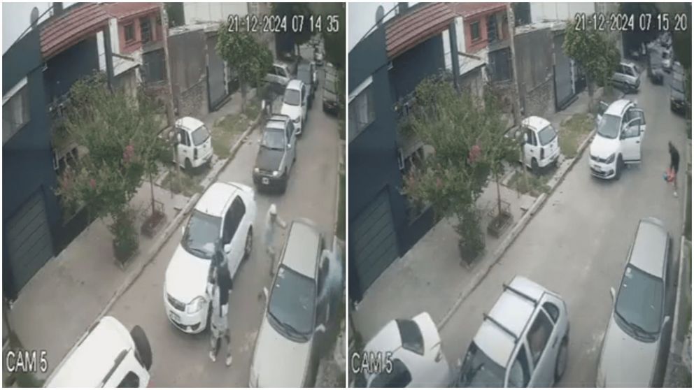 Impactante robo piraña a dos familias.