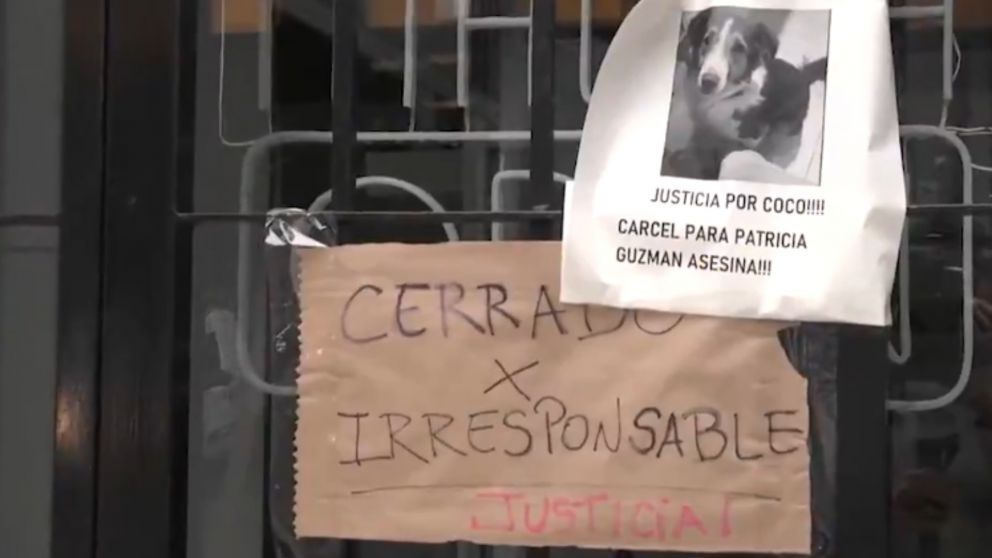 "Justicia por Coco", entre los mensajes contra la encargada del local.