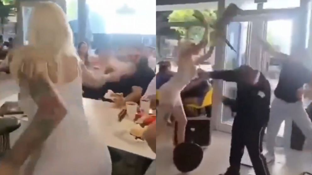 La mujer trans reaccionó a supuestas burlas por parte de jóvenes.