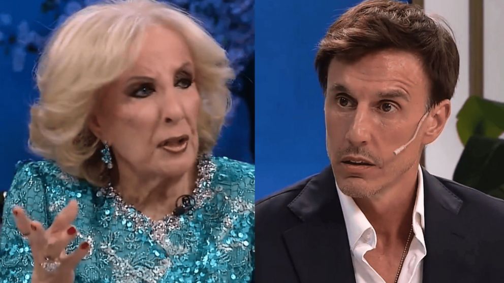 Mirtha Legrand llenó de preguntas a Roberto García Moritán, quien trató de esquivarlas y provocó el enojo de la conductora (Captura video).