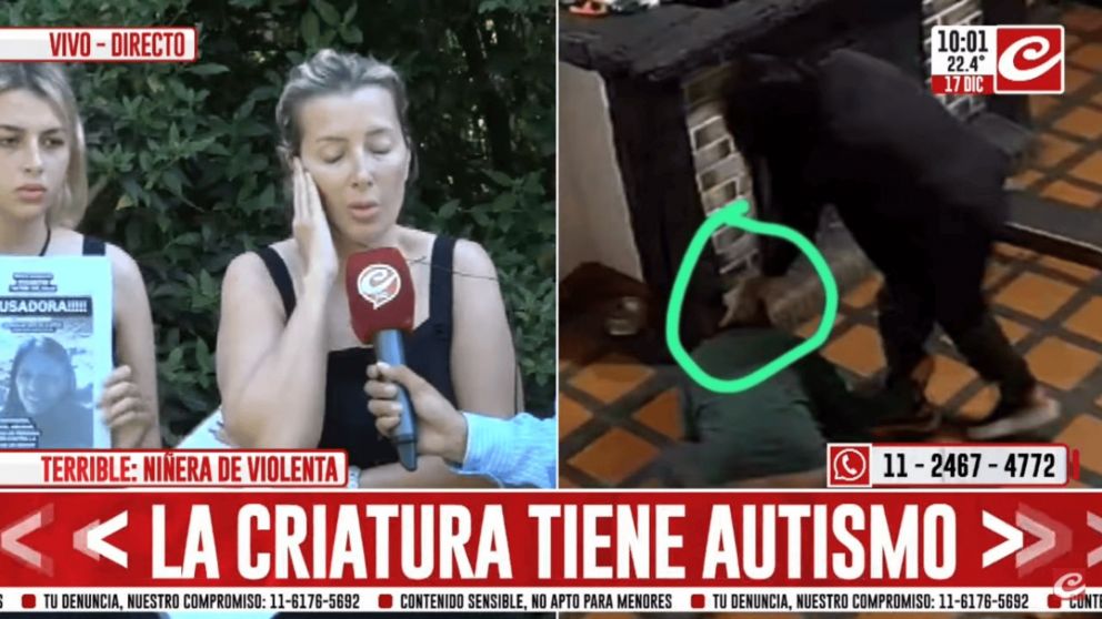 La mamá descubrió que la mujer que cuidaba a su hijo con autismo lo agredía.