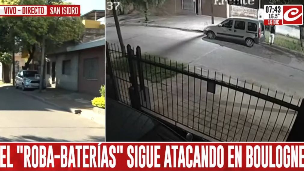 Las c�maras vecinales filmaron el accionar del delincuente.