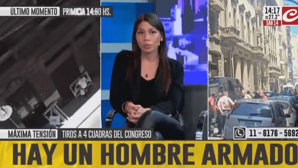 Máxima tensión por posible toma de rehenes, a cuatro cuadras del Congreso.