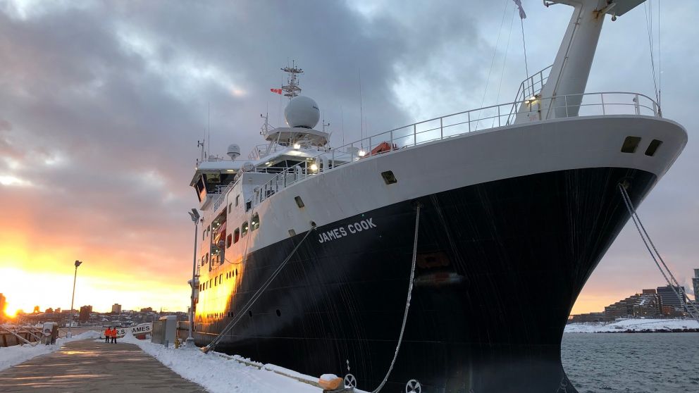 El buque James Cooke en Cardiff (Facebook/noc.ac.uk).