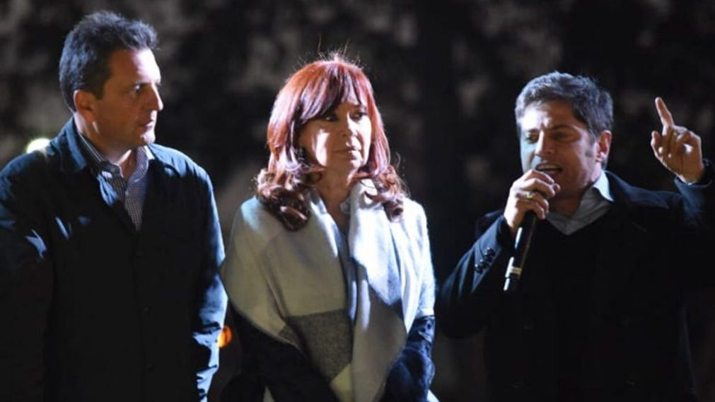 Cristina Kirchner, Axel Kicillof y Sergio Massa no se muestran juntos desde la campaña de 2023.