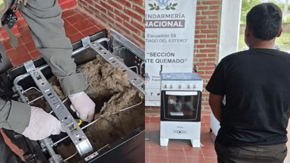 Durante el procedimiento, la Gendarmía halló las cocinas y luego, al realizar la requisa correspondiente, dió con los paquetes de droga (Imágenes: Gendarmería Nacional Argentina).