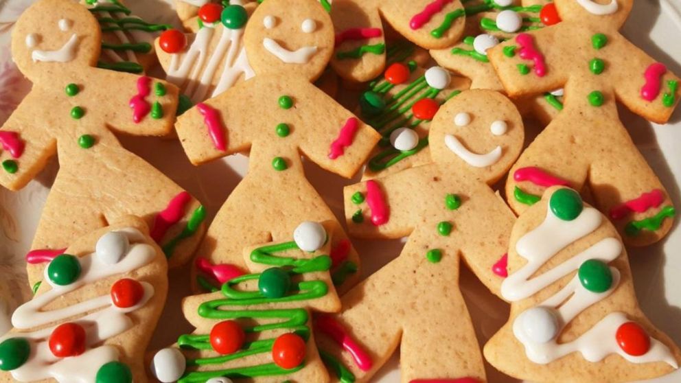 Tradicionales galletitas de jengibre para celebrar las fiestas en familia.