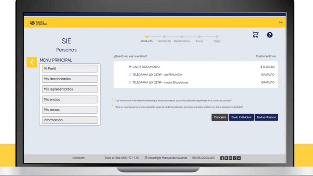 ¡PASO A PASO! Cómo enviar cartas documento o telegramas online