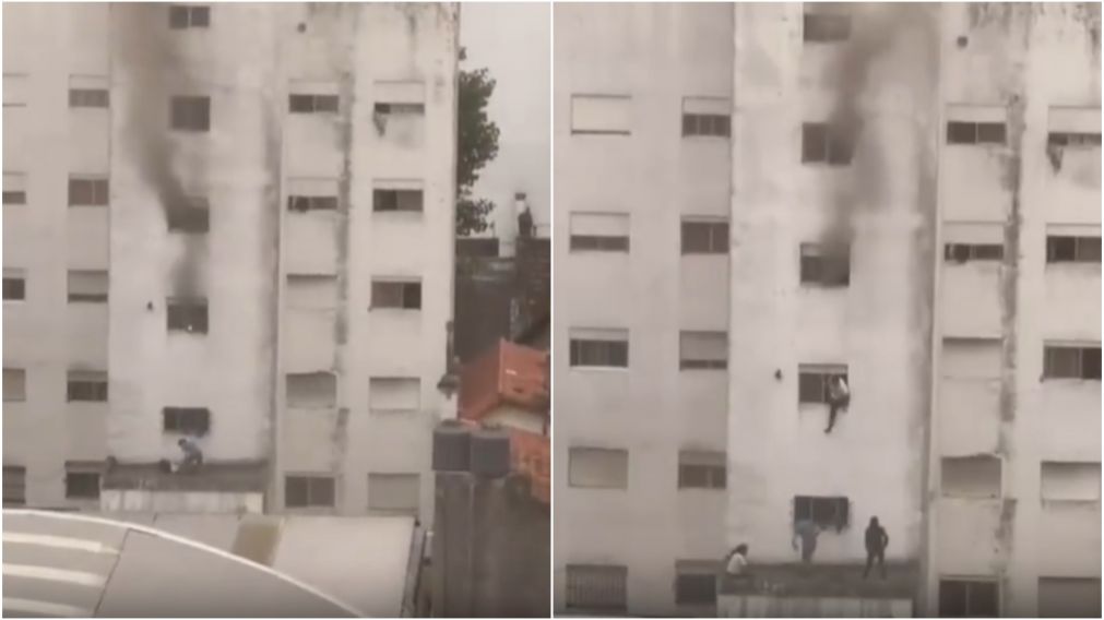 Testigos filmaron el dramático escape de las víctimas.
