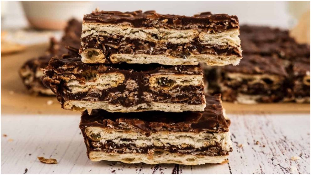La receta de turrón de avena y chocolate sin horno.