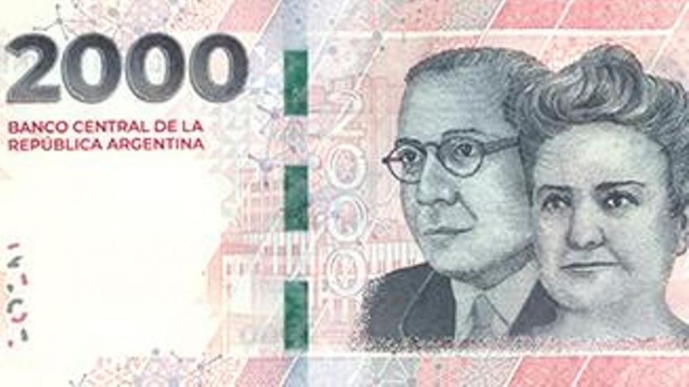 El billete de 2.000 pesos, en la mira de los coleccionistas.