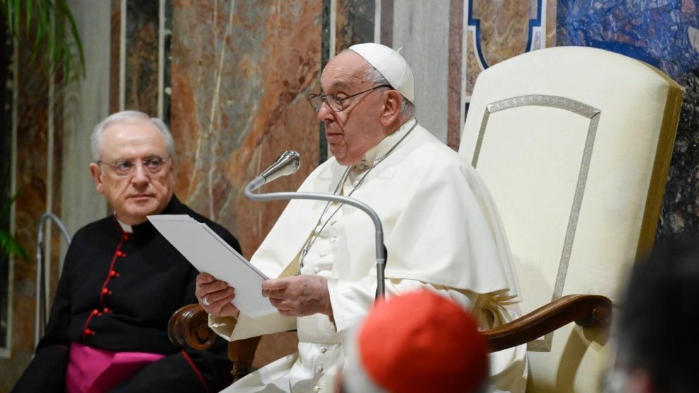 El papa Francisco encabezó la ceremonia en la Sala Regia del Vaticano.
