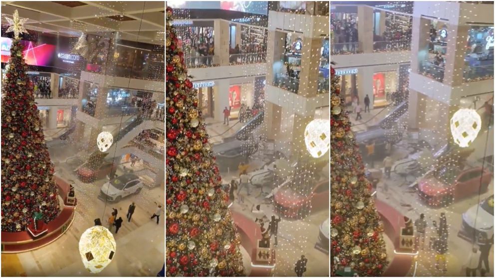 El insólito hecho fue filmado por testigos presentes en el lugar.