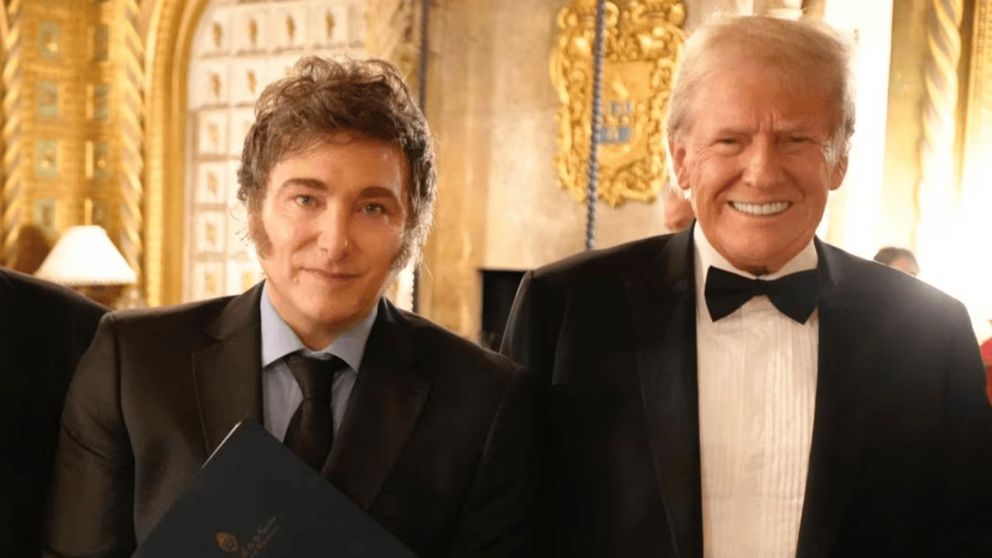 Donald Trump se deshizo en elogios para Javier Milei luego de su encuentro (Imagen redes sociales).