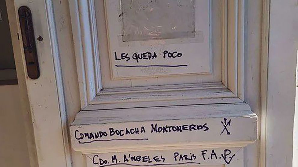 "Con la mafia no se jode": aparecieron amenazantes pintadas en el Concejo Municipal tras la muerte de "Pill�n" Bracamonte