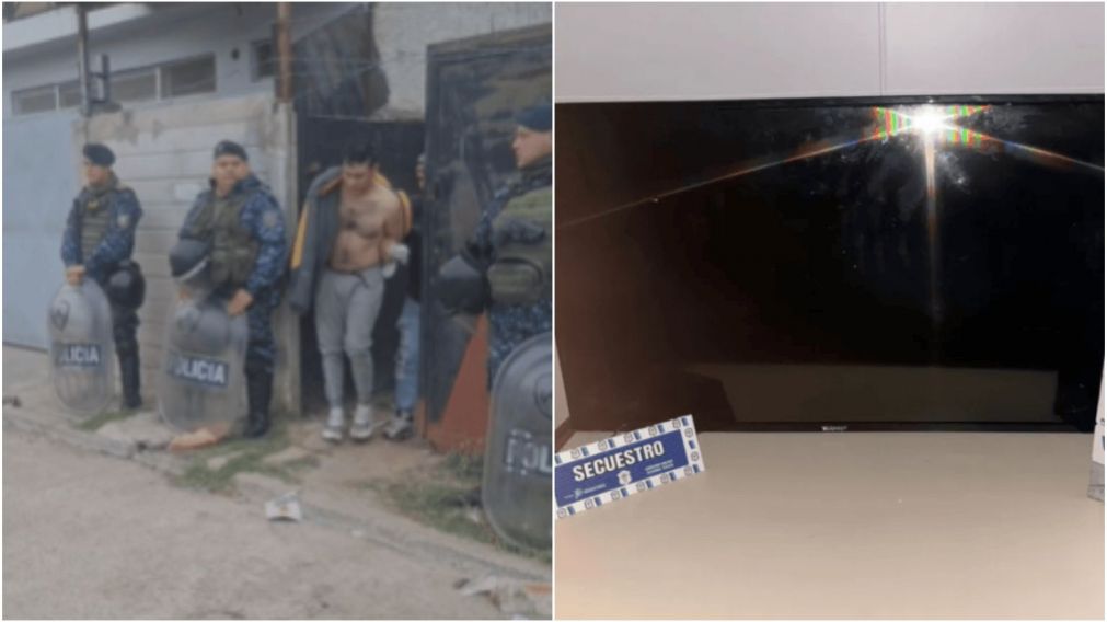 El sospechoso fue apresado durante dos allanamientos.