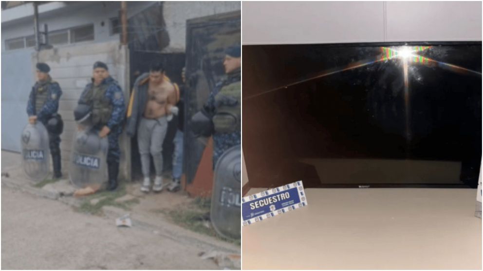 El sospechoso fue apresado durante dos allanamientos.