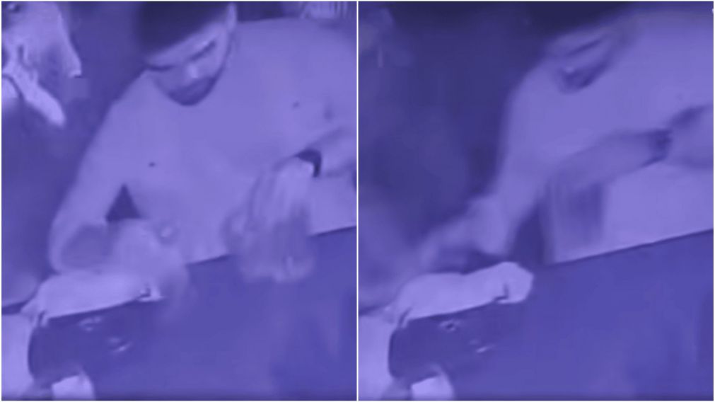 El ladrón quedó filmado por las cámaras de seguridad del local.